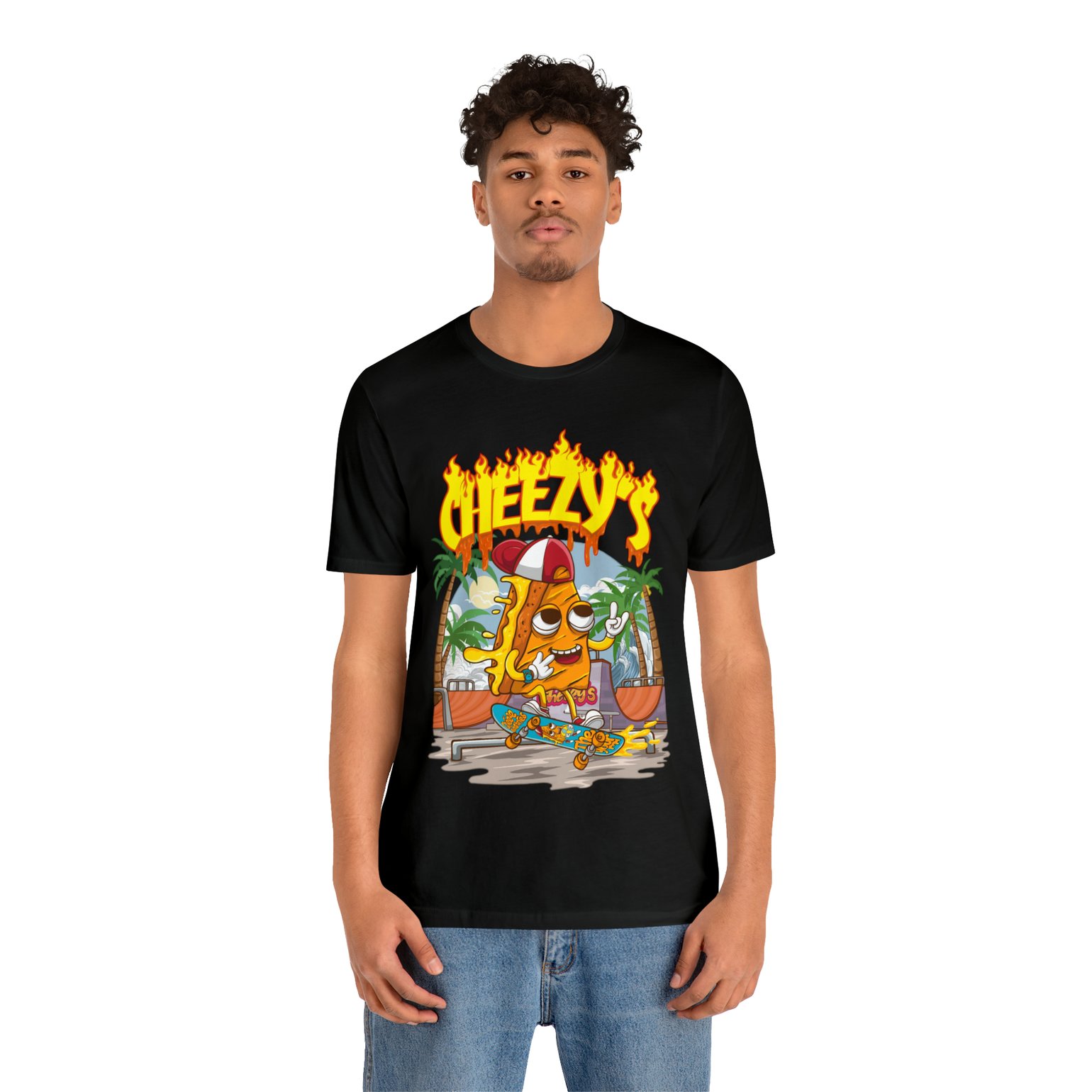 Image of SK8ER CHEEZY BLACK SHORT SLEEVE SHIRT