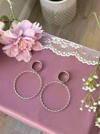 Image 2 of Huge Twisted Hoops (Silver)