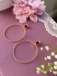 Image 1 of Huge Twisted Hoops (ROSE Gold)