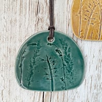 Image 3 of CLEARANCE - Grasses Ceramic Pressed Hanging Decoration