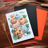 Image 3 of Creepy Pumpkin Patch Card (color)
