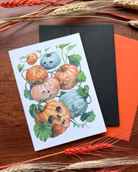 Image 1 of Creepy Pumpkin Patch Card (color)