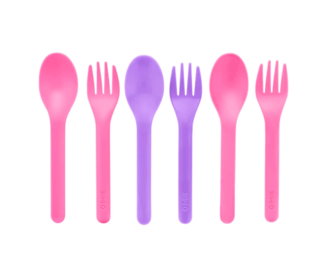 Omie Utensil Set 6pcs Pink / Purple