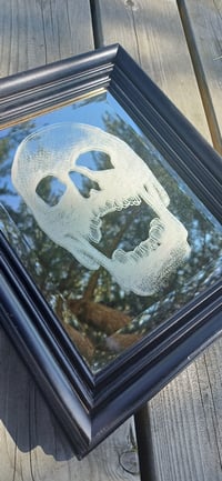 Image 1 of 1/1 antique skull mirror