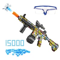 Kids Outdoor Toys M416 Manual & Electric Splatter Gun 2-in-1 Gel Ball Blaster With 15000 Eco-Friendl