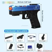 New 2 IN 1 Electric Glock Splatter Ball Gel Blaster Toy Gun Outdoor Game Weapon Pistola Water Beads 