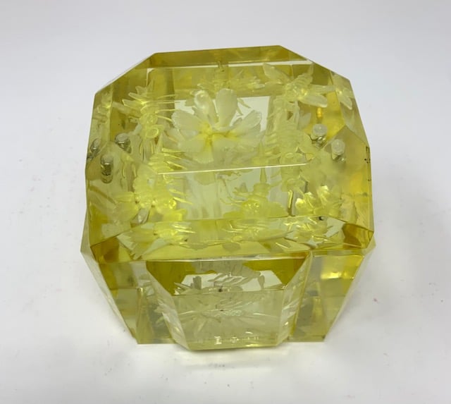 Image of Yellow Petite Lucite Box