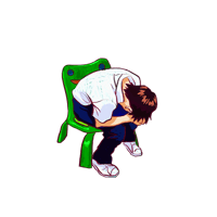 Image 1 of shinji in the froggy chair keychain
