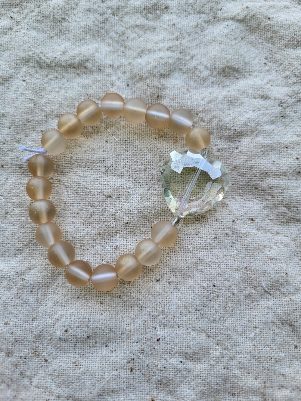 Khaki Heart Bracelet