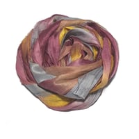 Image 2 of 10YD. EXOTIC ORCHID HAND DYED SARI SILK RIBBON BY COLOR KISSED SILK