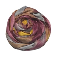 Image 5 of 10YD. EXOTIC ORCHID HAND DYED SARI SILK RIBBON BY COLOR KISSED SILK