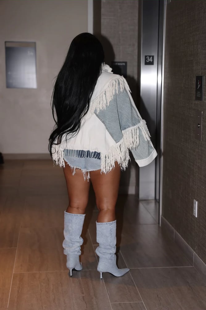 Image of Denim Fringe Jacket 