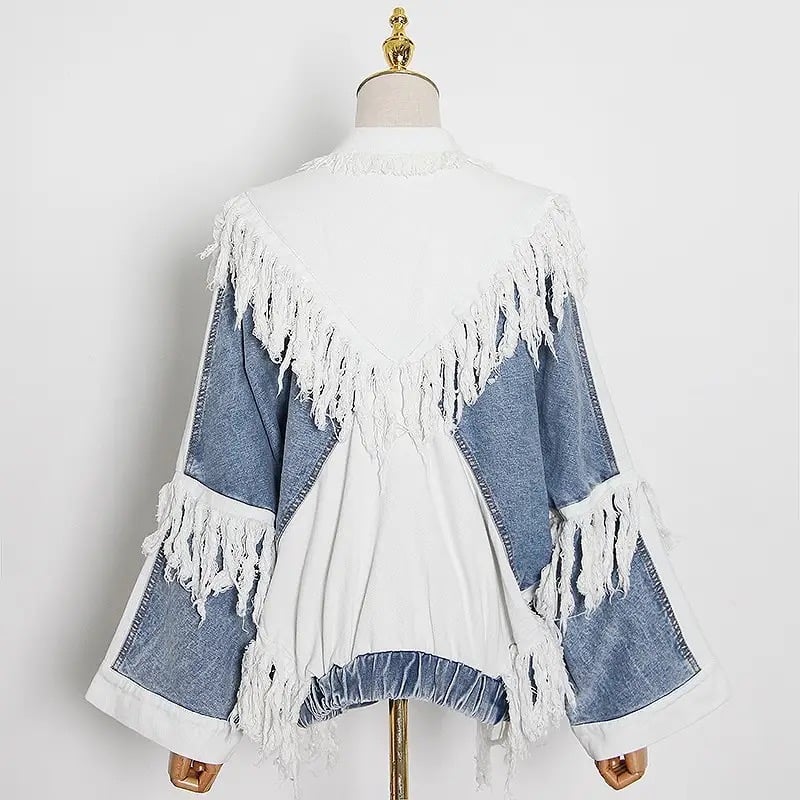 Image of Denim Fringe Jacket 