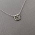 Tiny Square Sterling Silver Dogwood Blossom Necklace Image 2