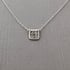 Tiny Square Sterling Silver Dogwood Blossom Necklace Image 3