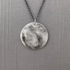 Textured Sterling Silver Circle Necklace