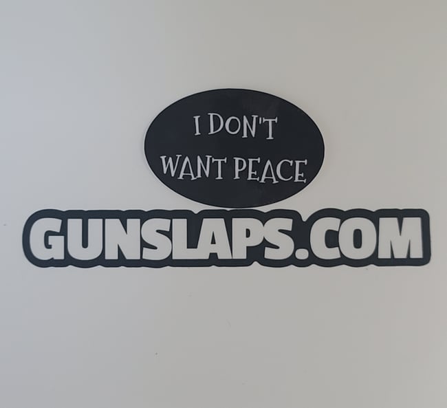301. I Don't Want Peace Sticker