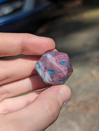 Image 4 of Turquoise Water and Pink Sands Lucky Star 22mm D20 Single