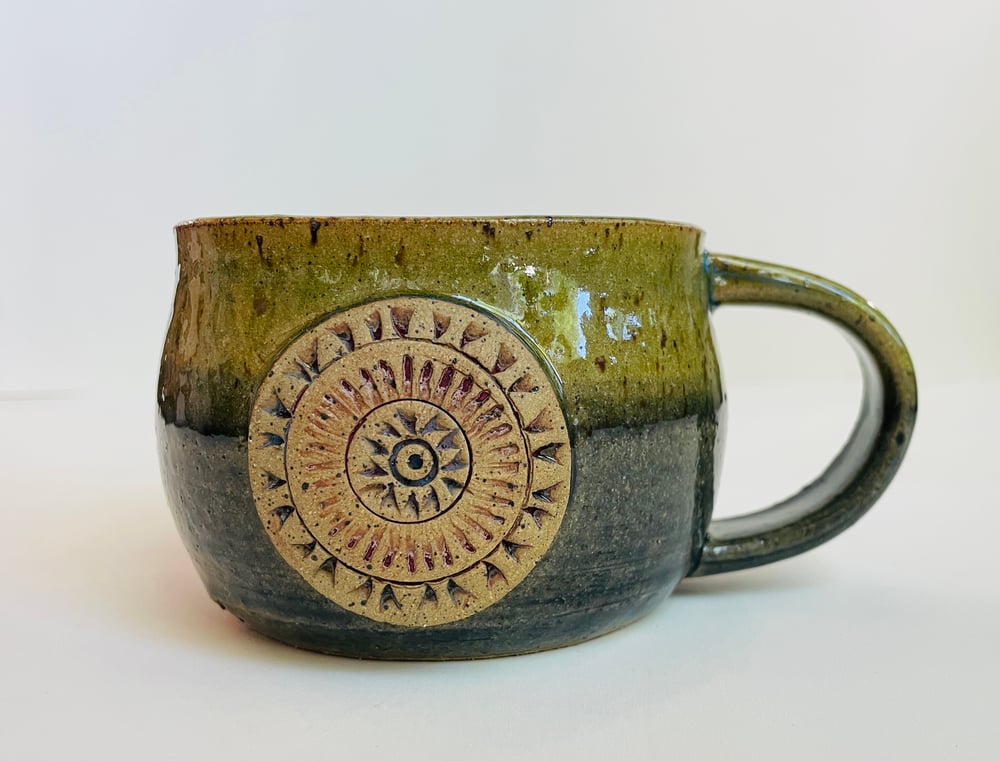 Image of Mandala Mug- Caribbean Peacock Green