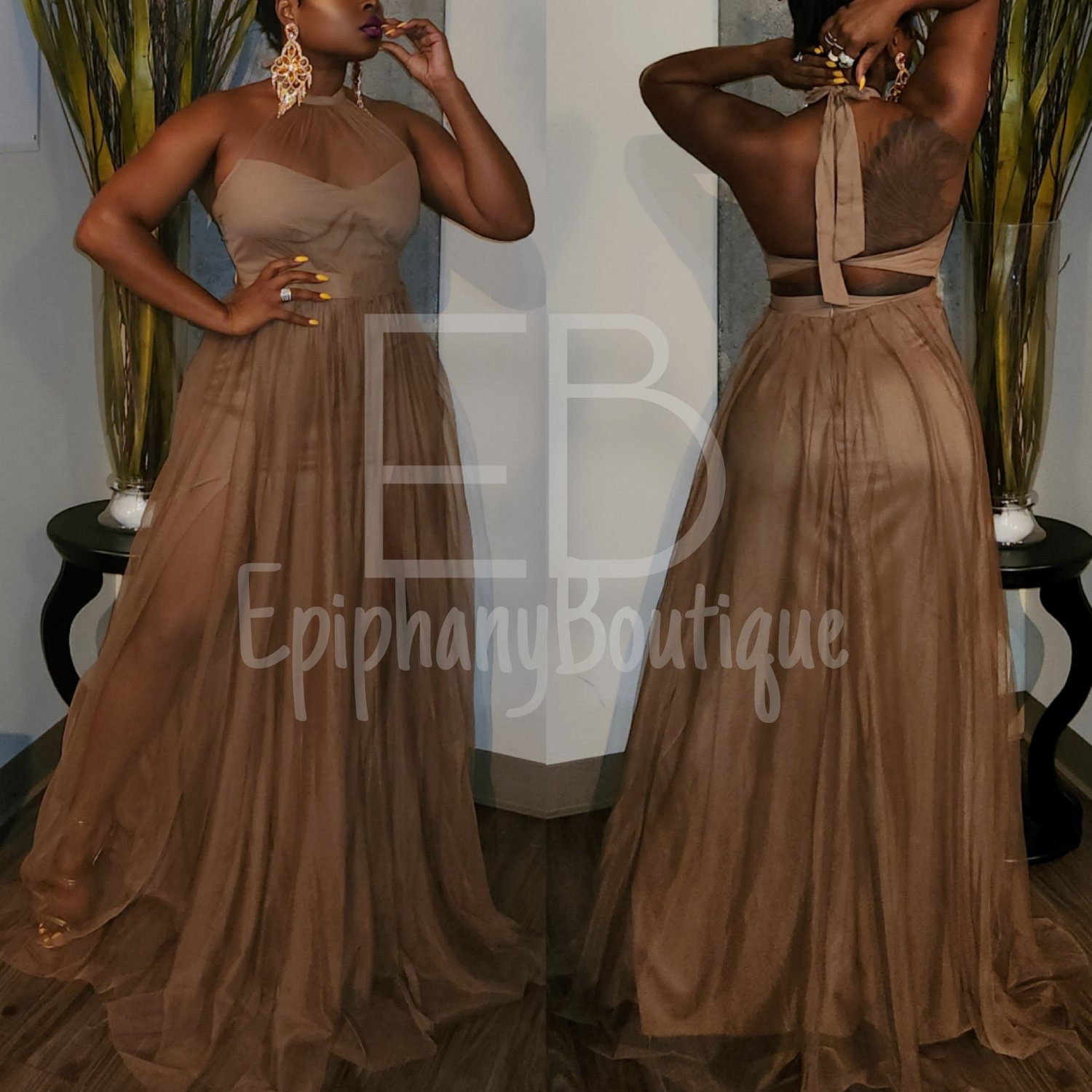 Image of The Destiny Gown-Mocha
