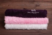 Image 1 of Faux fur short hair plum pink white