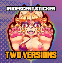 Image 1 of Shiny Yellow Cat - Iridescent Sticker