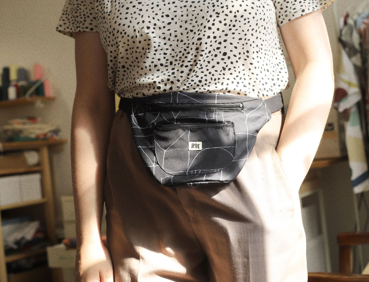 Image of BLACK WAIST BAG (preorder)