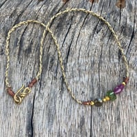 Image 3 of Ruby & Green Tourmaline Necklace