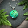 Water Lily Resin Pendant