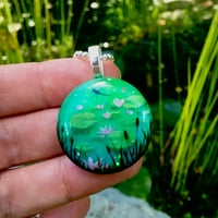 Image 3 of Water Lily Resin Pendant