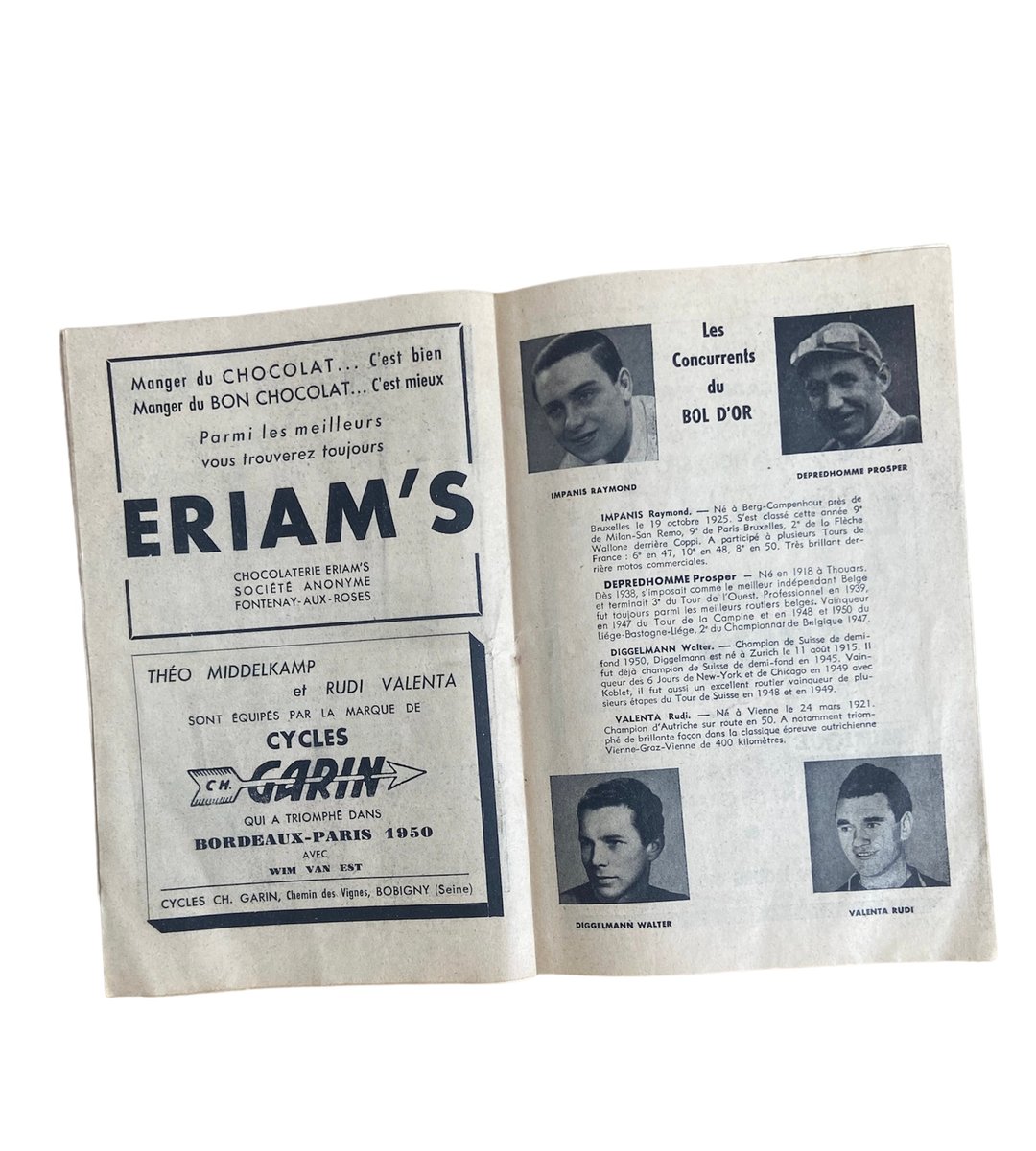 Ancien Programme 6 Jours De Paris Au Vel D'Hiv – Année 1951 – Cyclisme