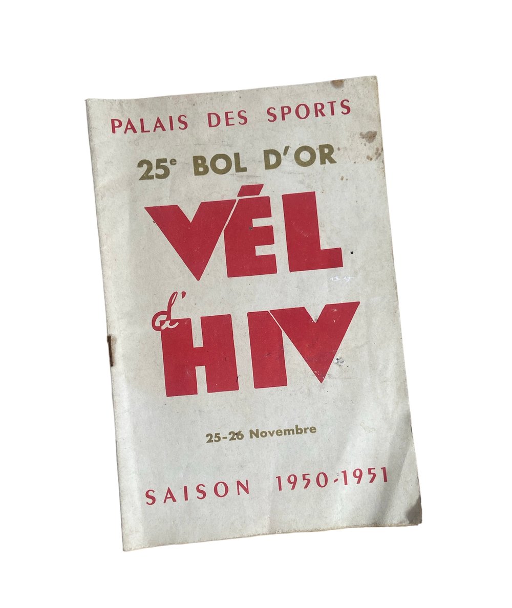 Official programme of the 25th Bol d'Or at the Vélo d'Hiv in Paris / 1950-1951