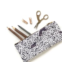 Image 1 of Black Floral Cat Pouch