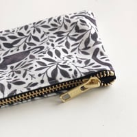 Image 4 of Black Floral Cat Pouch