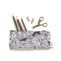 Image 5 of Black Floral Cat Pouch