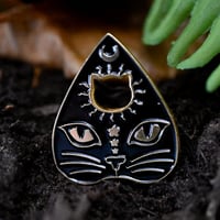 Image 3 of Cat Planchette Soft Enamel Pin