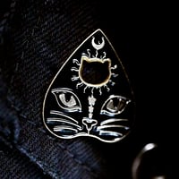 Image 2 of Cat Planchette Soft Enamel Pin