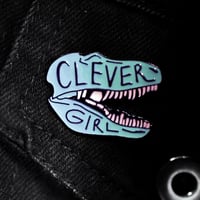 Image 2 of Clever Girl (BLUE & BLACK) Soft Enamel Pin