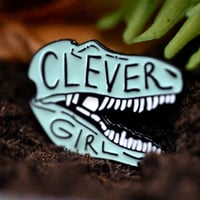 Image 3 of Clever Girl (BLUE & BLACK) Soft Enamel Pin
