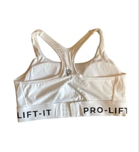 Image 2 of White Logo Sports Bra 