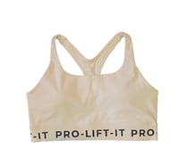Image 1 of White Logo Sports Bra 