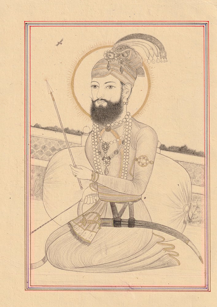 Image of Fine art print - A4 - Study portrait of Guru Gobind Singh ji 2023