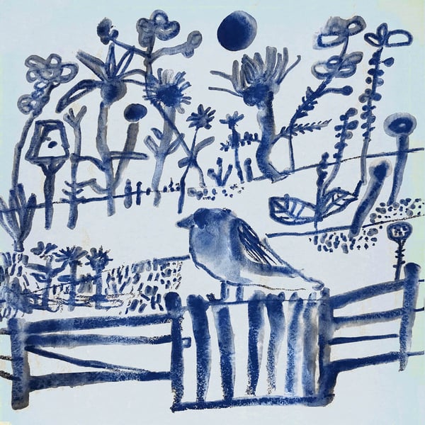 Image of Print: Bluebirds 16" 