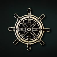 Image 1 of Pirate Wheel Soft Enamel Pin