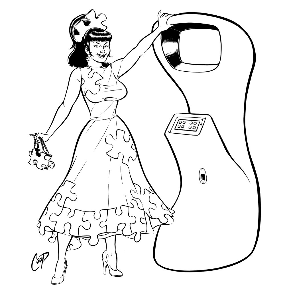 Image of MISS PONG Original art