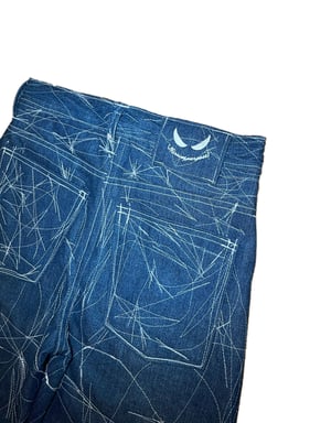 Image of Blue All Over Stitch JORTS
