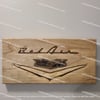 1950's Chevrolet Belair Logo 1Inch Thick 7.5x15.5 Inches Wood Burned & Carved  FREE SHIPPING