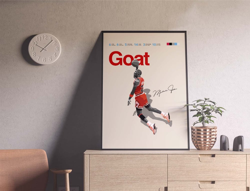 Michael Jordan - Goat Basketball Poster Print