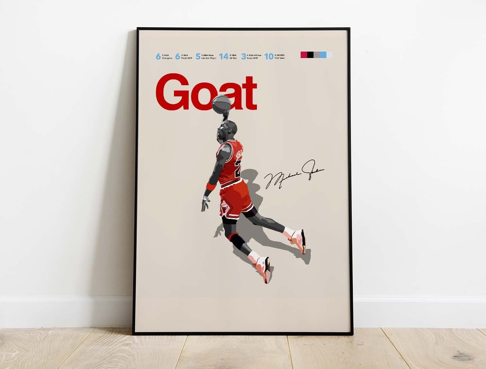 Michael Jordan - Impression d'affiche de basket-ball de chèvre