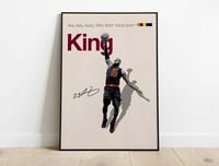 Image 1 of LeBron James - King Basketball Poster Print